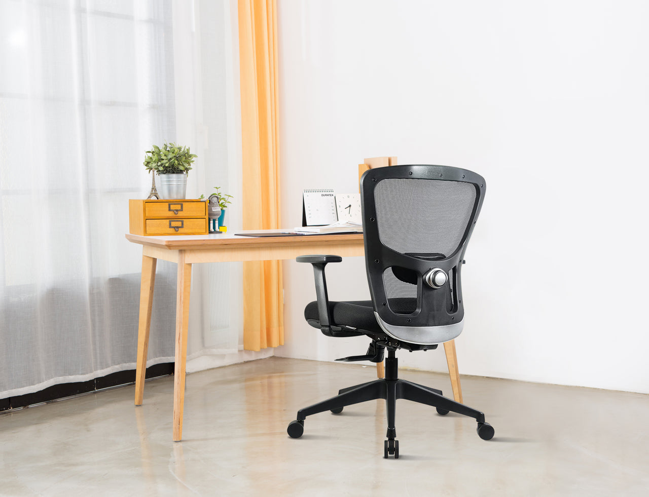 ErgoCore WFH Office Chair – Ergonomic Work From Home Mesh Chair with Lumbar Support, Black