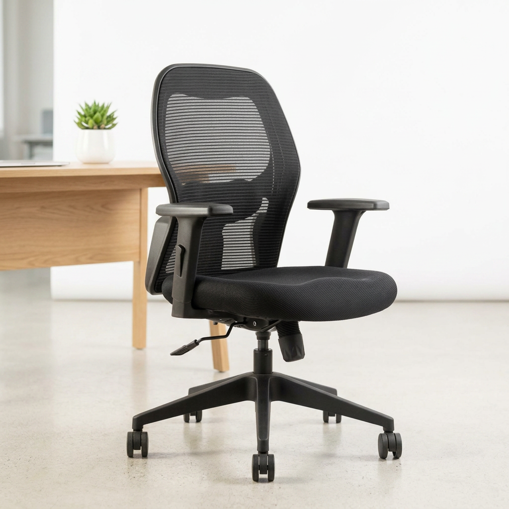 Corporate M1 Ergonomic Office Chair – Lumbar Support, Mesh Back, Height Adjustable, Black